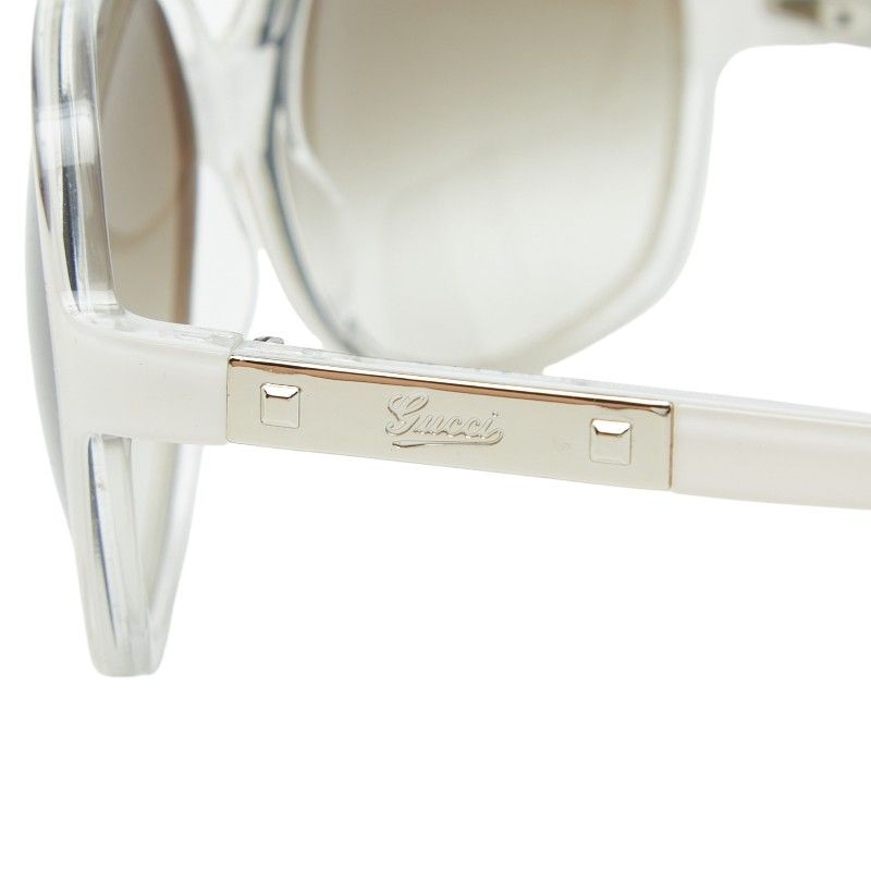 Gucci Logo Sunglasses White Acetate Eyewear
