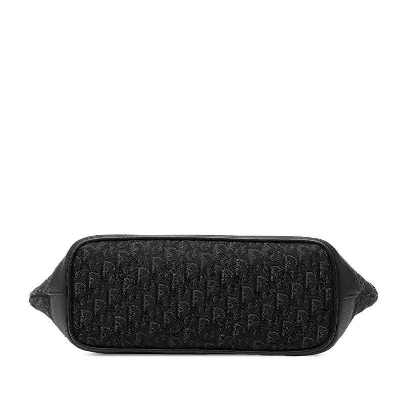 Dior Street Chic Trotter Handbag Black Leather Canvas