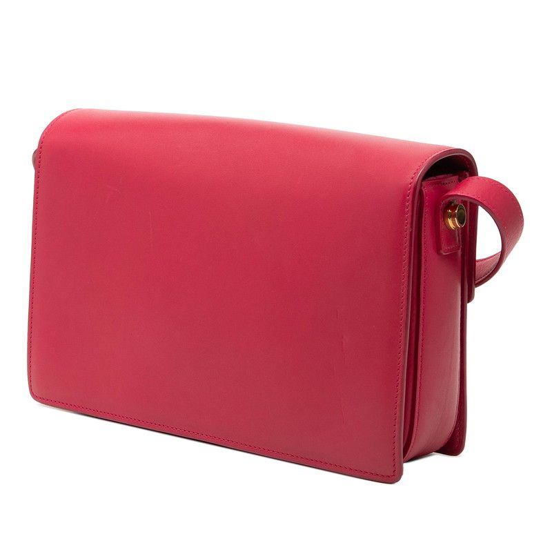 Saint Laurent Classic Lou Crossbody Shoulder Bag Red Leather