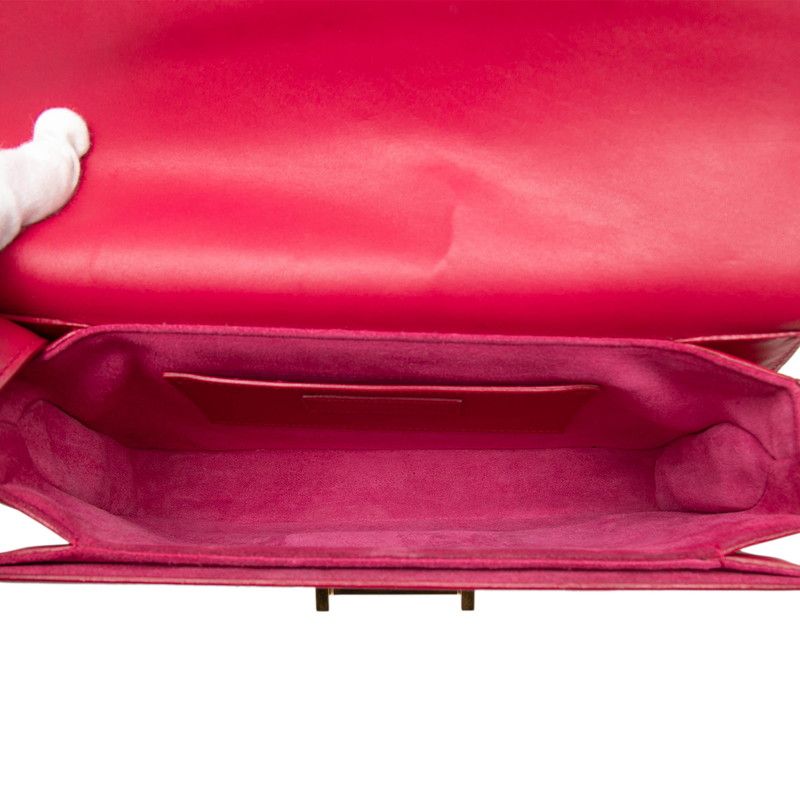 Saint Laurent Classic Lou Crossbody Shoulder Bag Red Leather