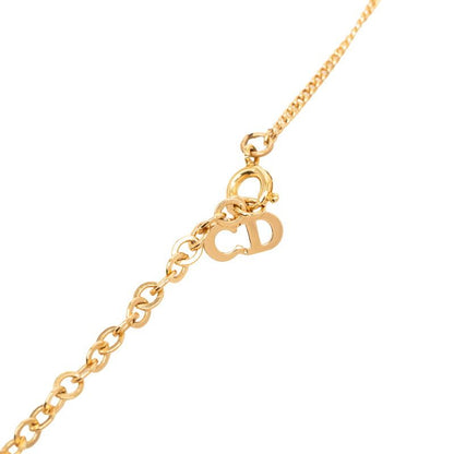 Dior Cdlogo Chain Pendant Necklace Plated
