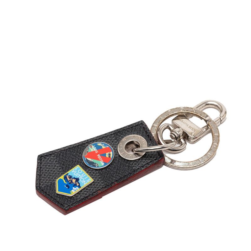 Louis Vuitton Damier LV Alps Porte Cles Small Echappe Key Ring Key Holder Red