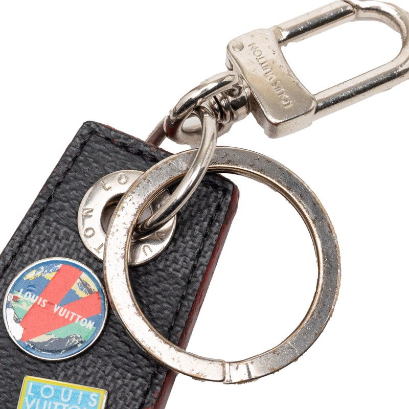 Louis Vuitton Damier LV Alps Porte Cles Small Echappe Key Ring Key Holder Red