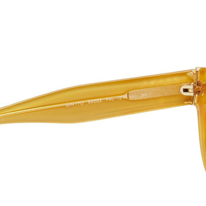 Prada Logo Cat Eye Sunglasses Brown Yellow Acetate Eyewear