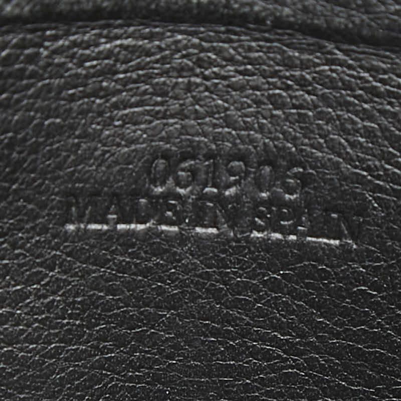 Loewe Anagram L-shaped Zipper Fragment Case Card Black Leather