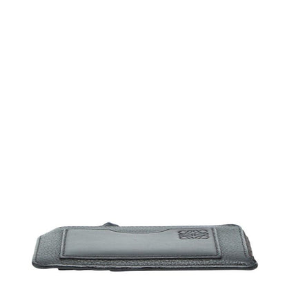 Loewe Anagram L-shaped Zipper Fragment Case Card Black Leather