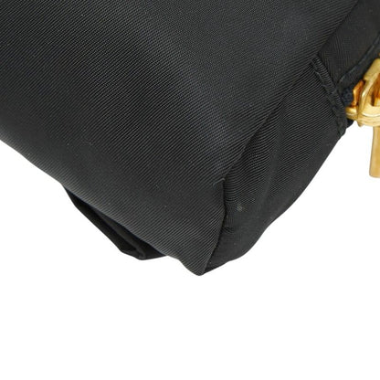 Prada Ribbon Logo Pouch Black Nylon