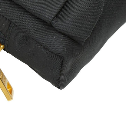 Prada Ribbon Logo Pouch Black Nylon