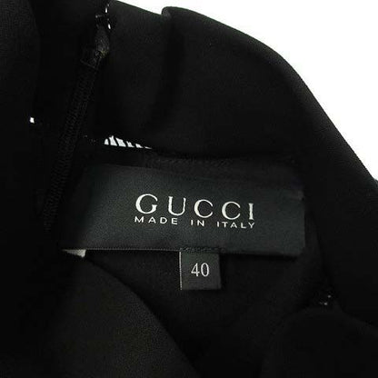 Gucci High Neck Stretch Dress Sleeveless Black 40