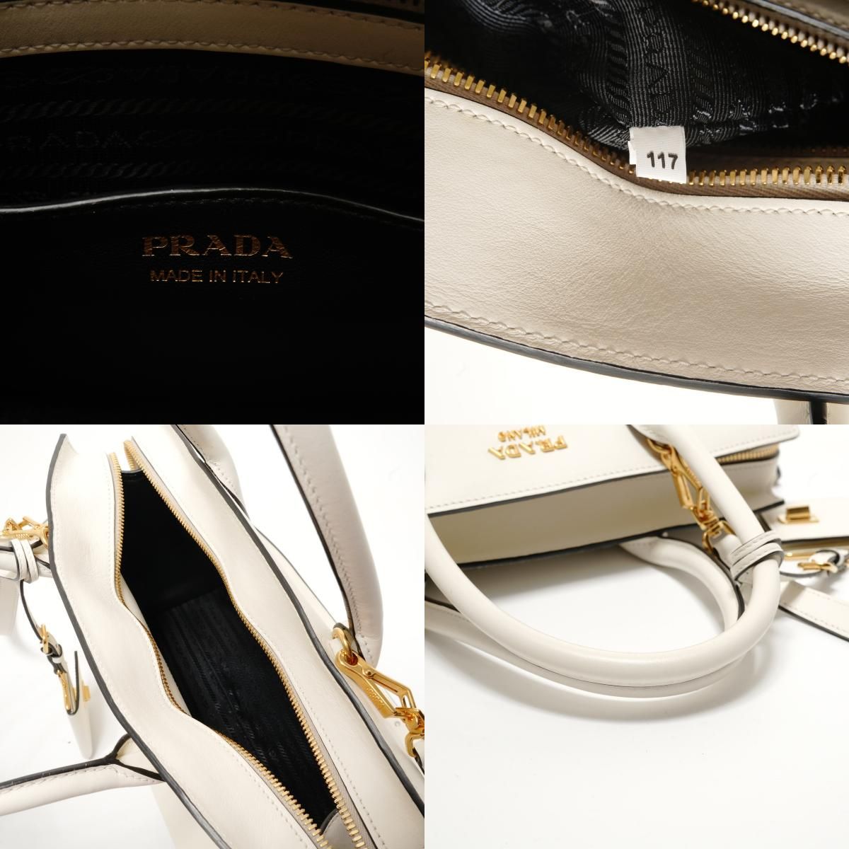 Prada Handbag Biblioteque Saffiano Leather 2-Way