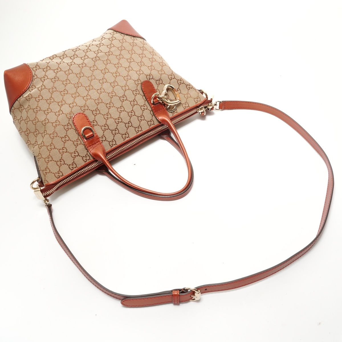 Gucci Tote GG Canvas Lame Charm