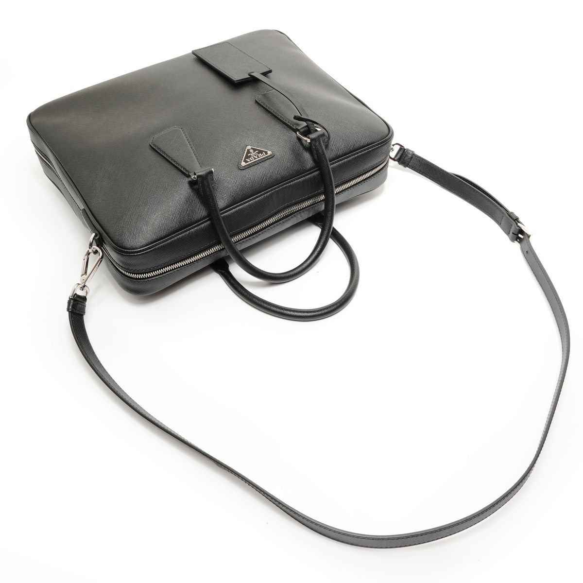 Prada Handbag Sapphia Leather Briefcase