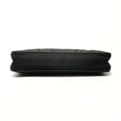 Prada Shoulder Bag Triangle Logo Nylon Saffiano Leather