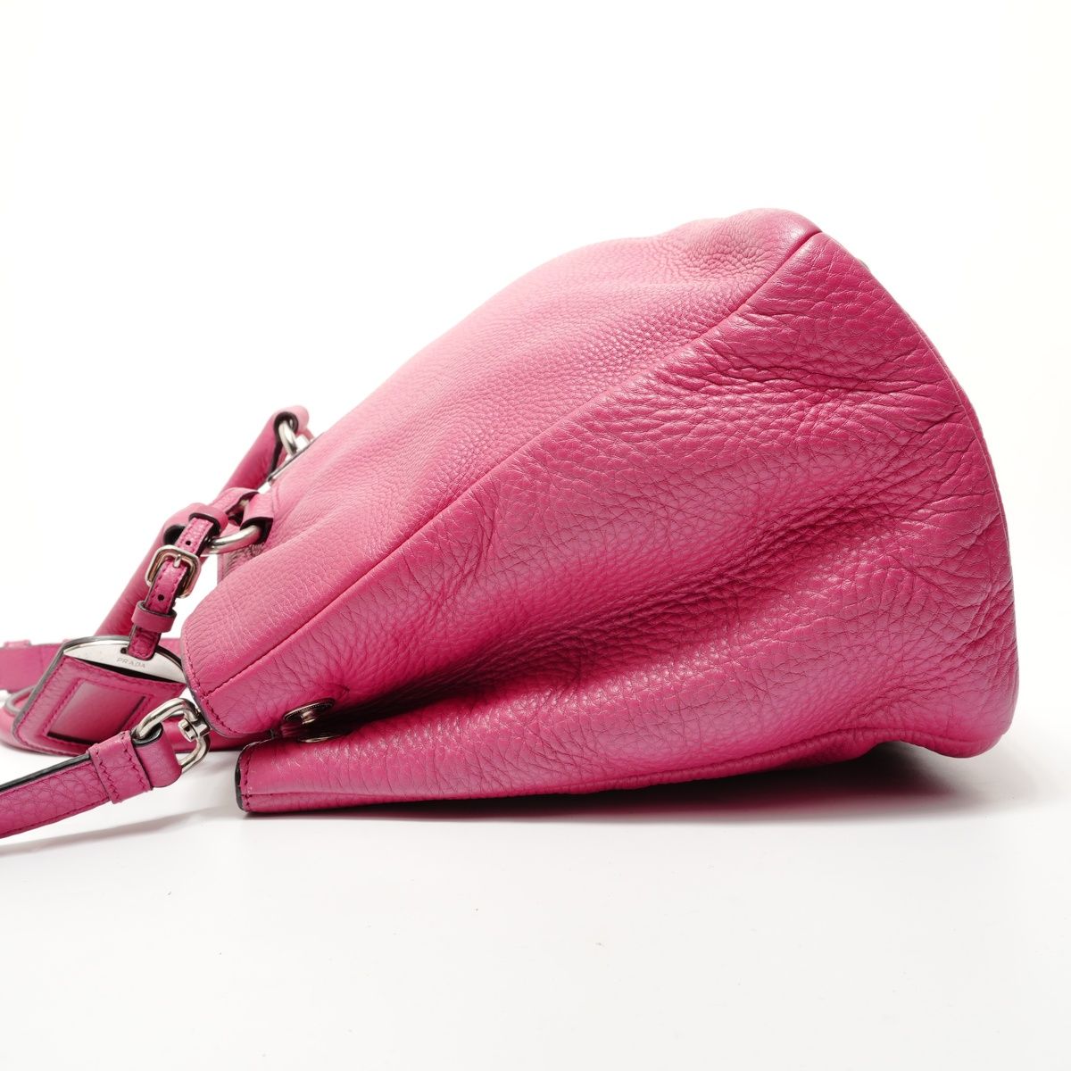 Prada Handbag Triangle Logo Leather 2-Way