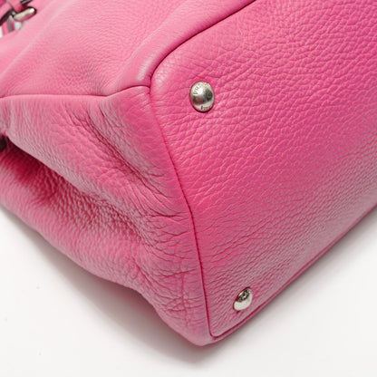 Prada Handbag Triangle Logo Leather 2-Way