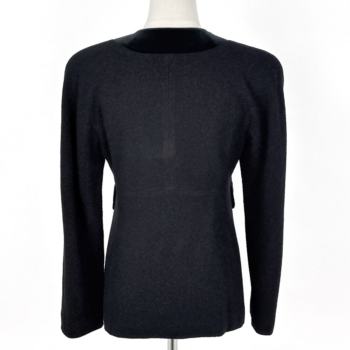 Balenciaga Collarless Jacket Black