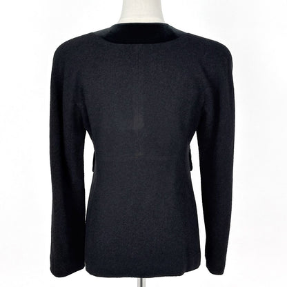 Balenciaga Collarless Jacket Black