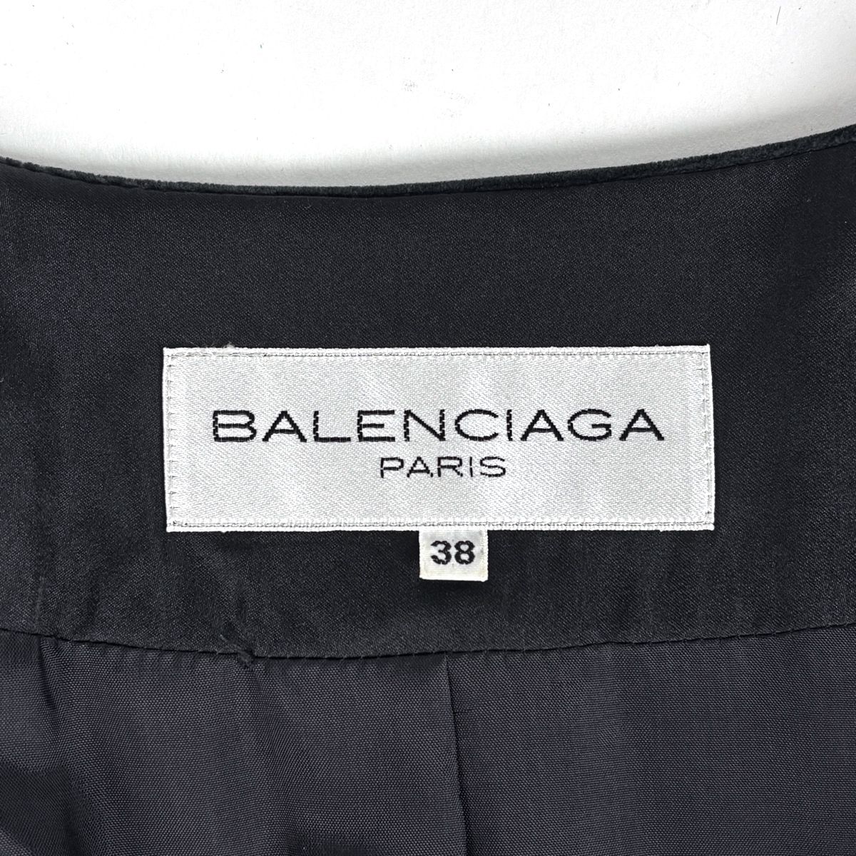 Balenciaga Collarless Jacket Black