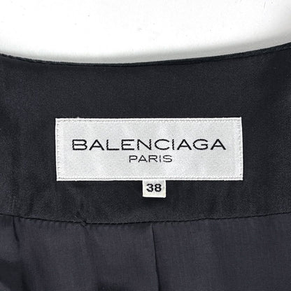 Balenciaga Collarless Jacket Black