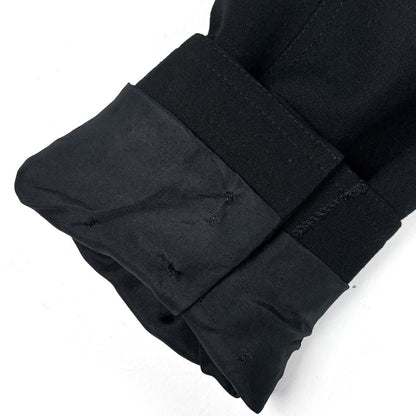 Chanel Collarless Jacket CC Logo Barley Button Wool Black