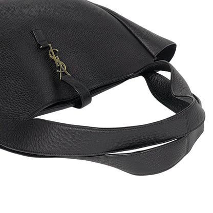Saint Laurent le Cassette Bear Tote Leather Black