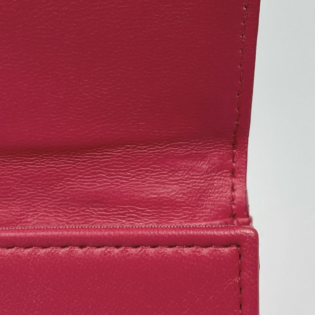 Chanel CC Logo Trifold Wallet Compact Quilted Enamel Leather Pink