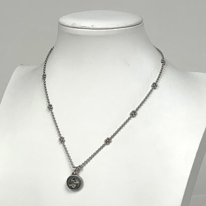Gucci Interlocking Necklace Round 925 Sterling Silver