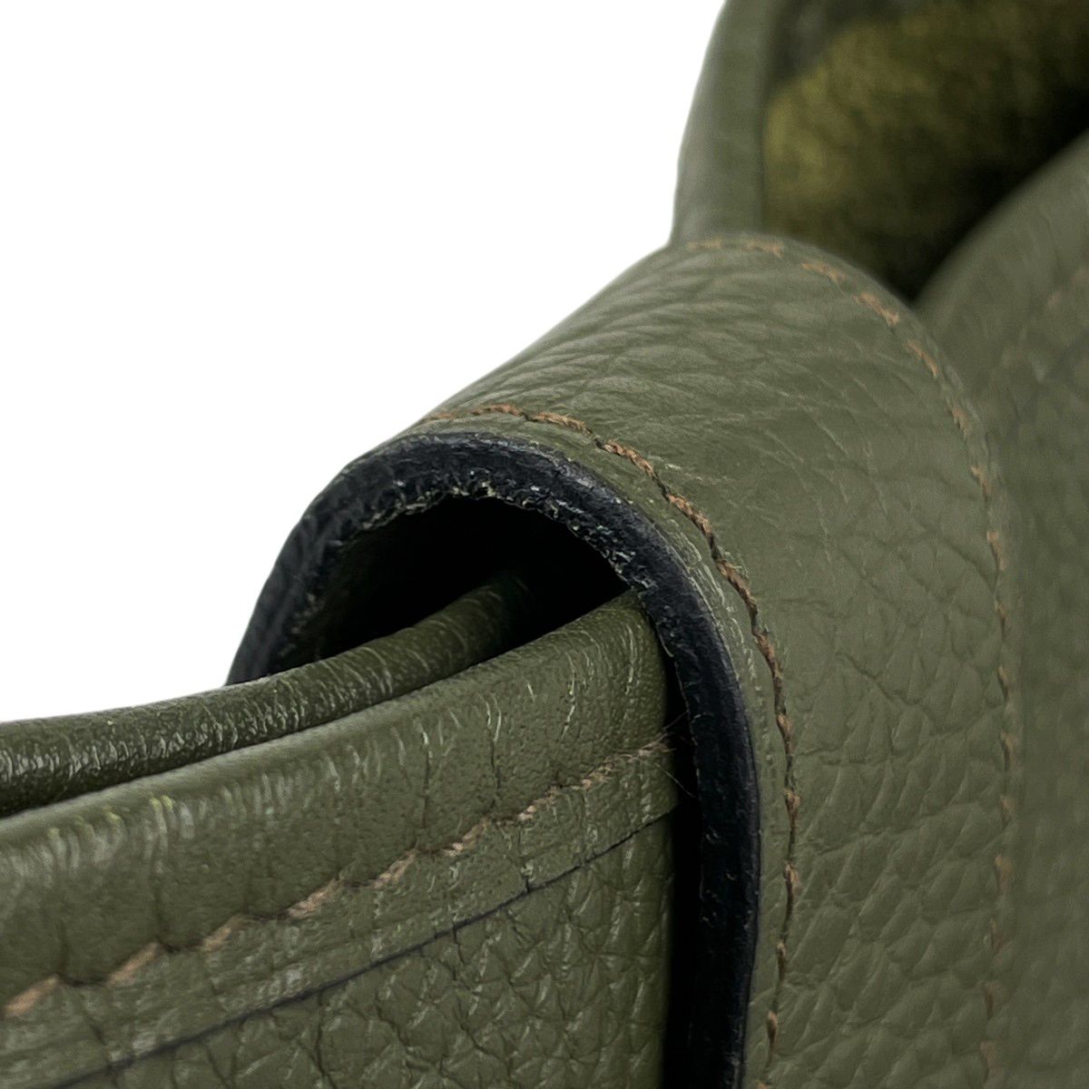 Hermes Rodeo de Logo Shoulder Bag Taurillon Clemence Moss Green