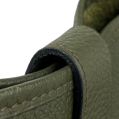 Hermes Rodeo de Logo Shoulder Bag Taurillon Clemence Moss Green
