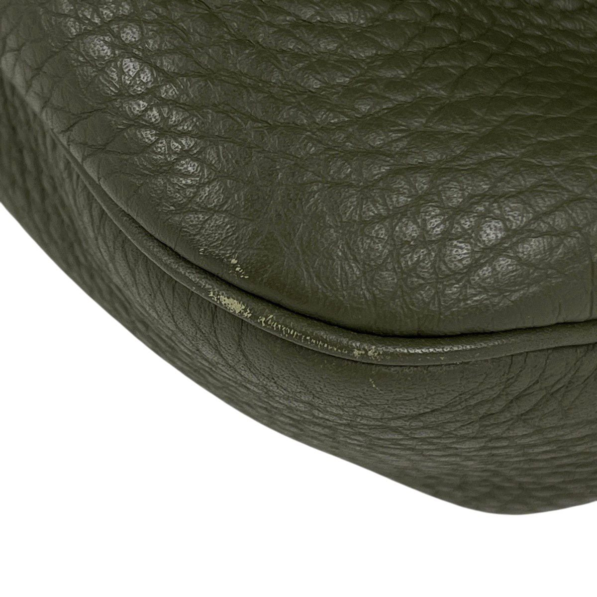 Hermes Rodeo de Logo Shoulder Bag Taurillon Clemence Moss Green