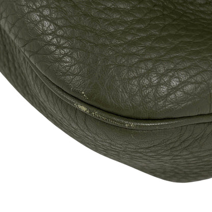 Hermes Rodeo de Logo Shoulder Bag Taurillon Clemence Moss Green