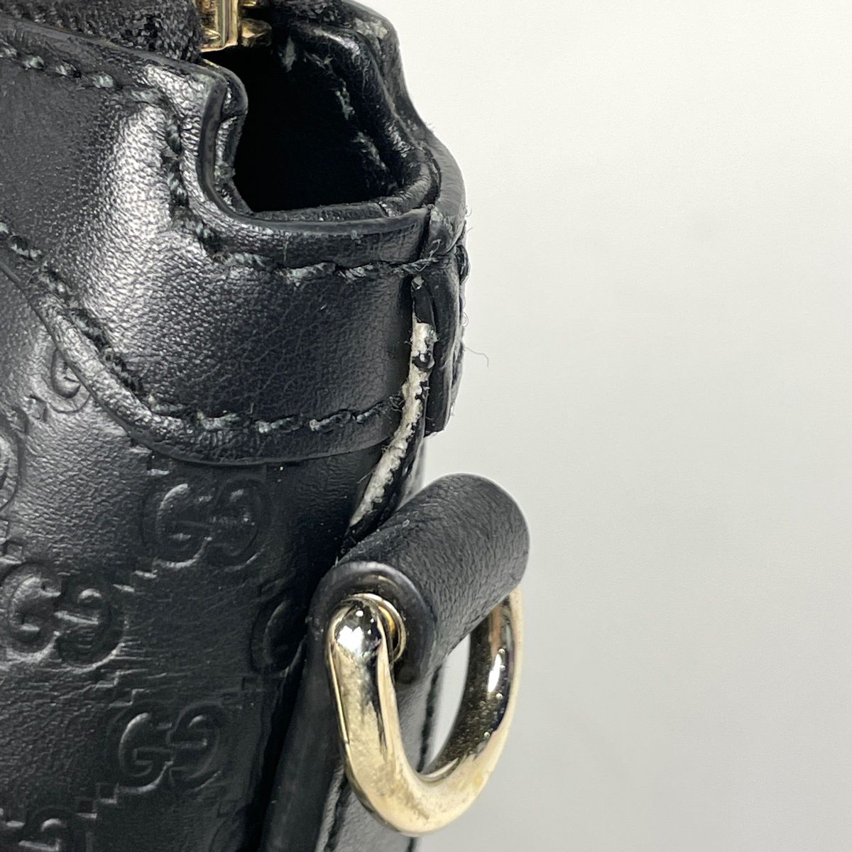 Gucci Micro Guccissima Handbag Leather Black