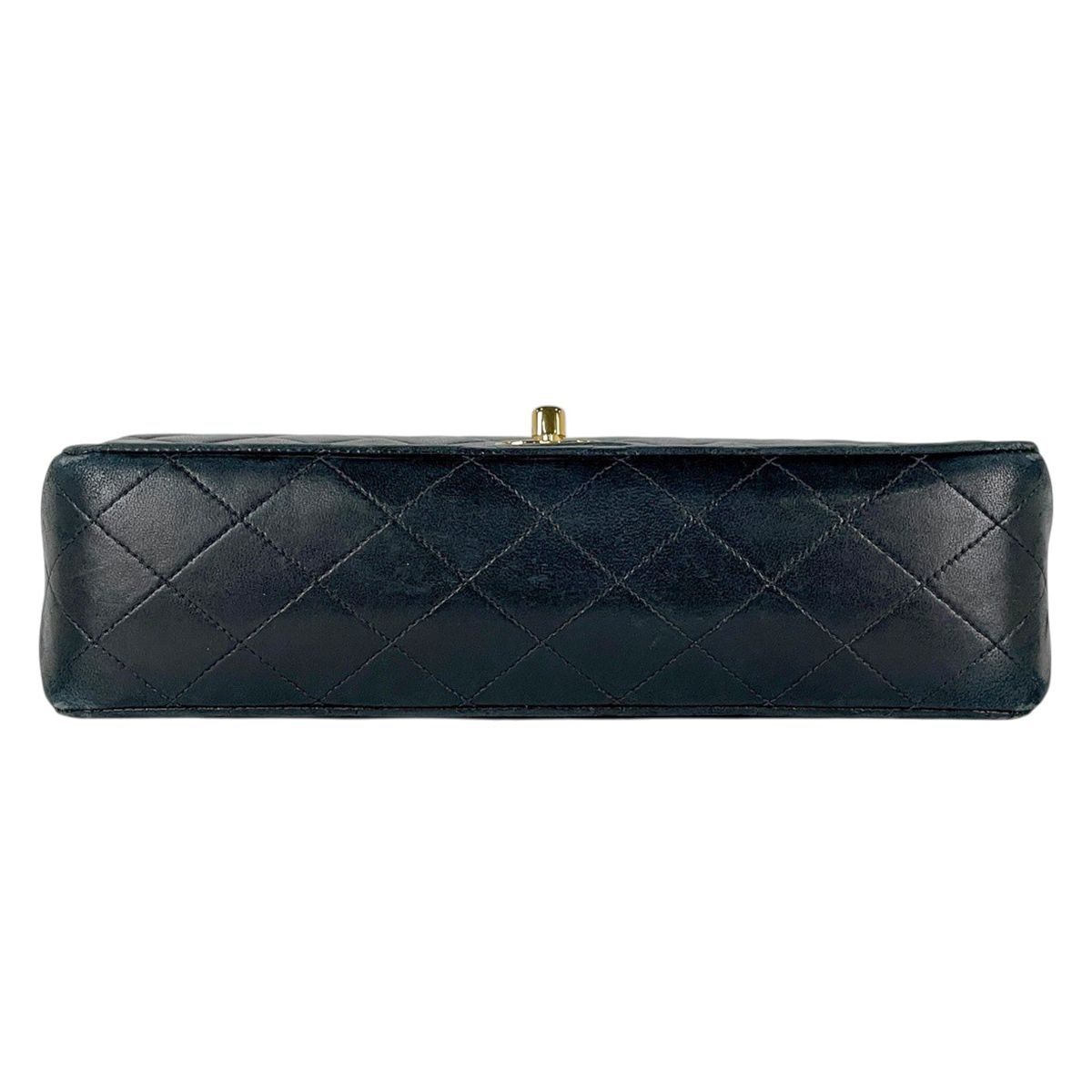 Chanel Quilted Double Flap Chain Shoulder Bag CC Logo Leather Black