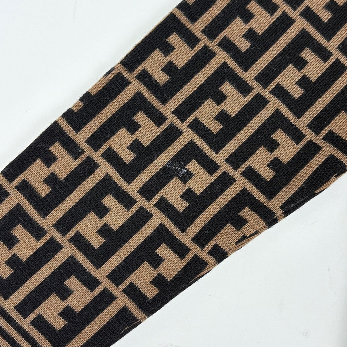 Fendi Zucca Pattern Sweater Tunic Top Wool Brown
