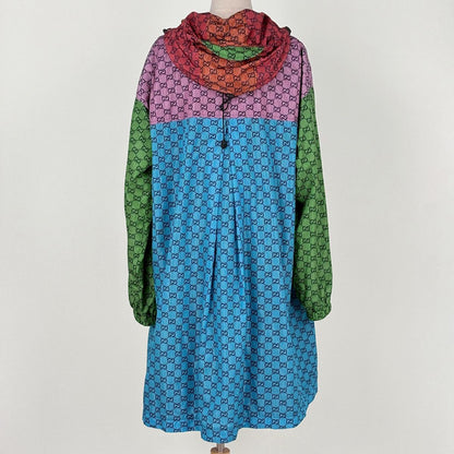 Gucci GG Pattern Hoodie Jacket Nylon Multicolor