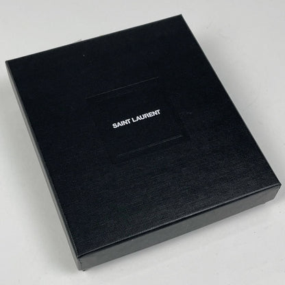 Saint Laurent Monogram Lambskin Fragment Zip Card Case Leather Black