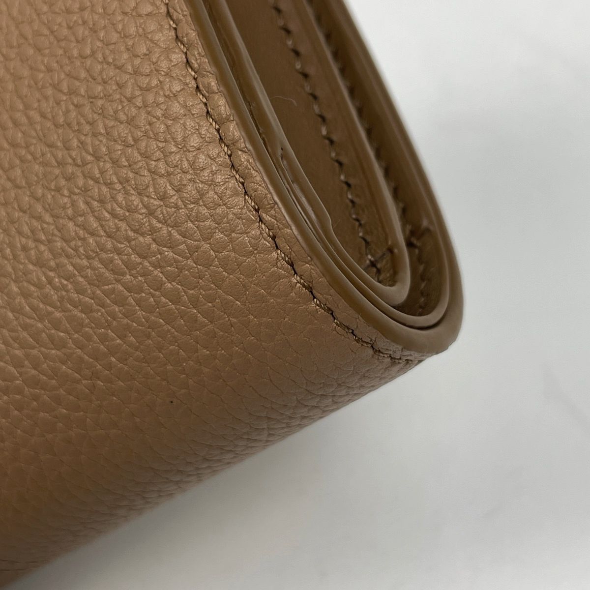 Loewe Duet Compact Wallet Bifold Smooth Leather Mocha