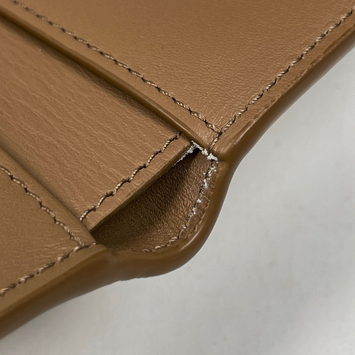 Loewe Vertical Wallet Small Trifold Smooth Leather Mocha