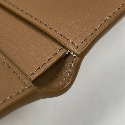 Loewe Vertical Wallet Small Trifold Smooth Leather Mocha