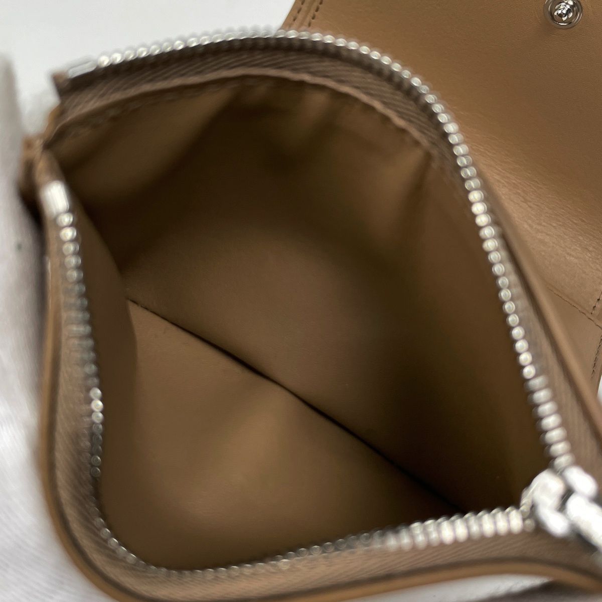 Loewe Vertical Wallet Small Trifold Smooth Leather Mocha