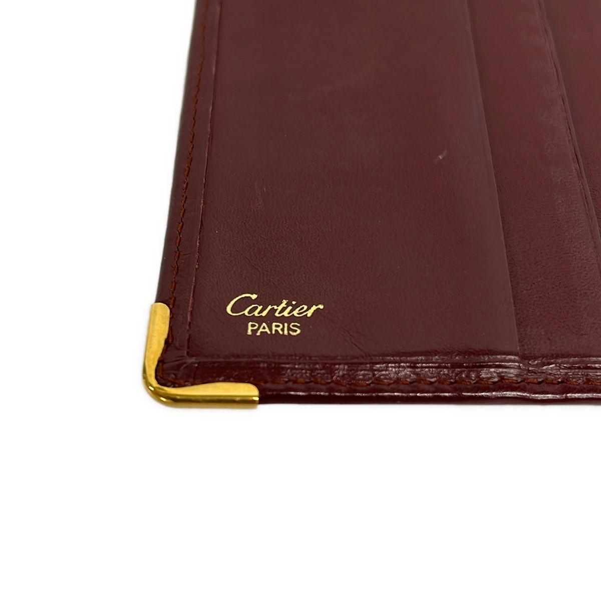 Cartier Bifold Wallet Must Have Line Bordeaux Leather