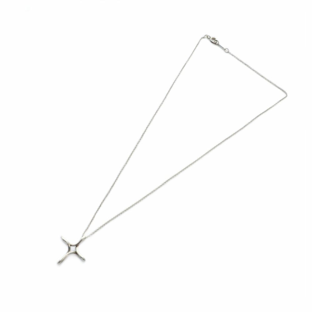 Tiffany & Co Infinity Cross Necklace Pendant Logo Silver