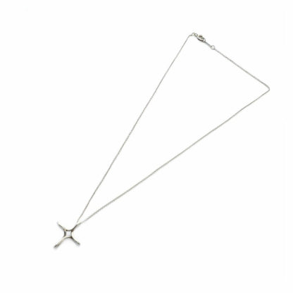 Tiffany & Co Infinity Cross Necklace Pendant Logo Silver