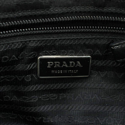 Prada Shoulder Bag Nylon Logo Triangle Plate Black