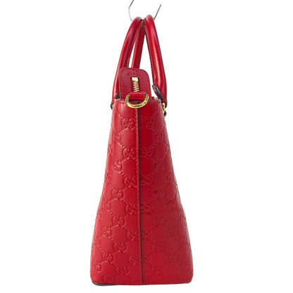 Gucci Handbag Guccissima Line Red Leather