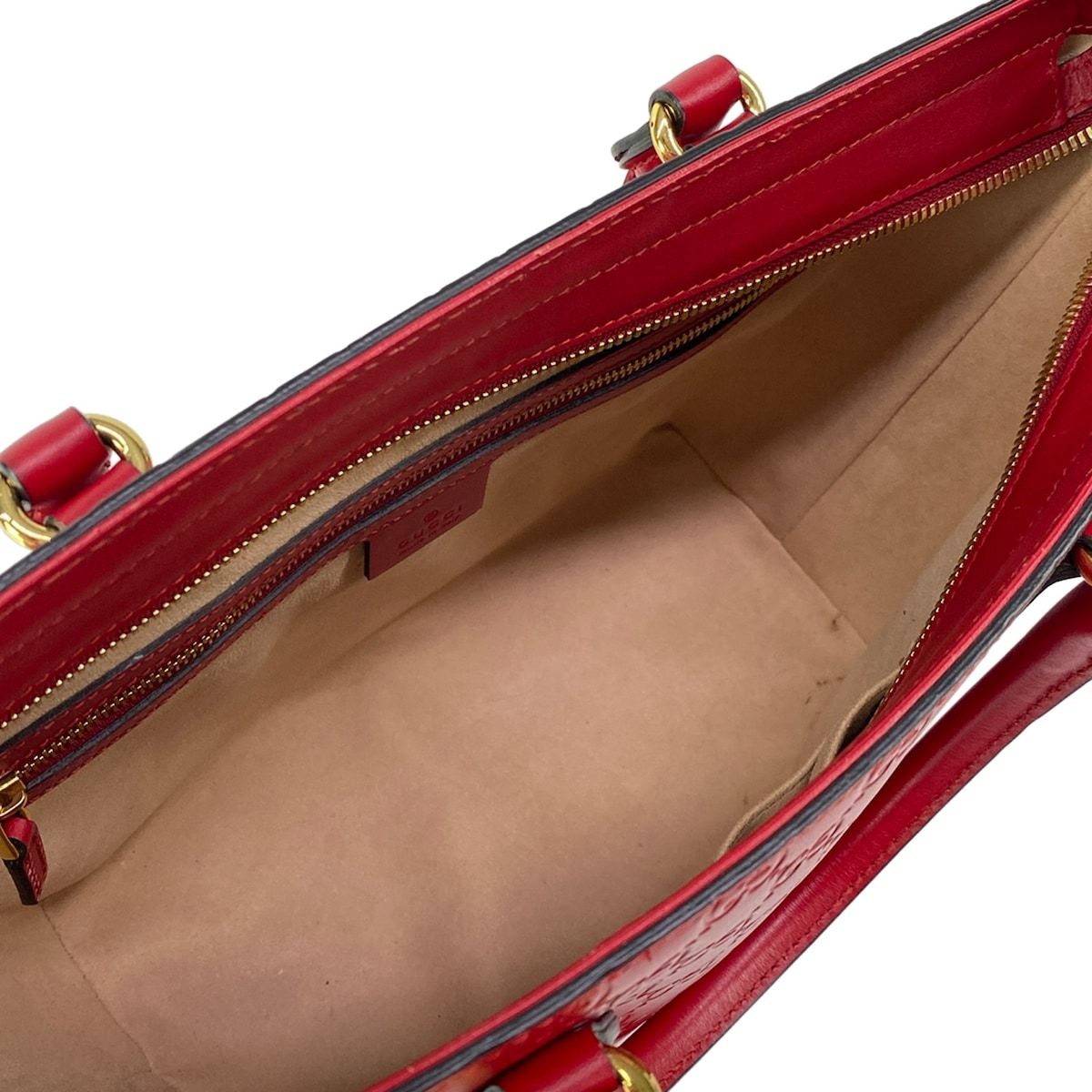 Gucci Handbag Guccissima Line Red Leather