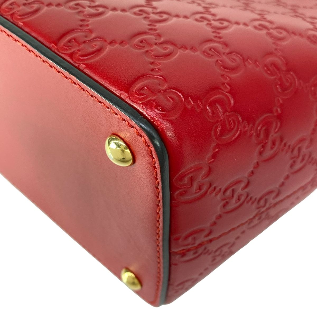 Gucci Handbag Guccissima Line Red Leather