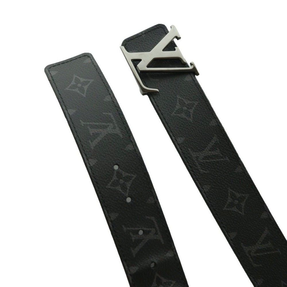 Louis Vuitton LV Initial 40 mm Monogram Eclipse Belt Canvas Logo 90 30