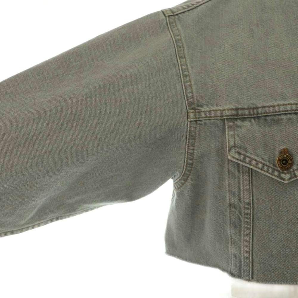 Miu Miu Miu Denim Jacket Cotton 36 Gray NR
