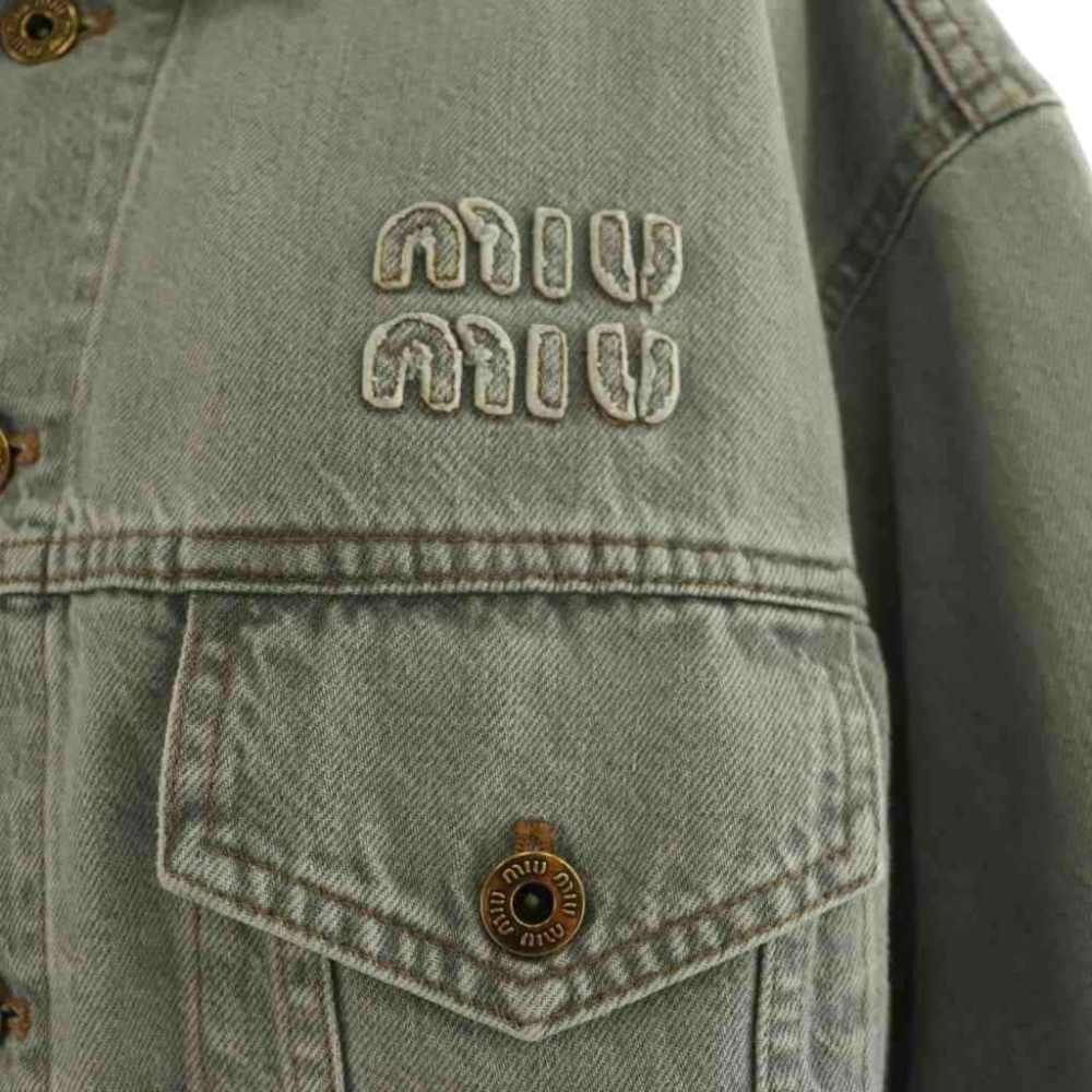 Miu Miu Miu Denim Jacket Cotton 36 Gray NR